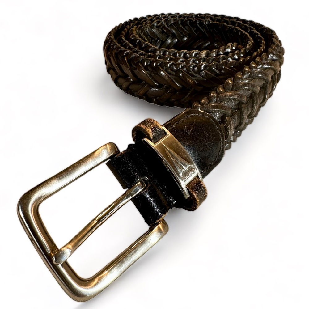 NAUTICA Black Woven Leather fully adjustable one size fits most vintage …